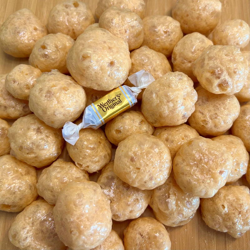 Freeze-dried Caramel Comets made with Werther’s caramels